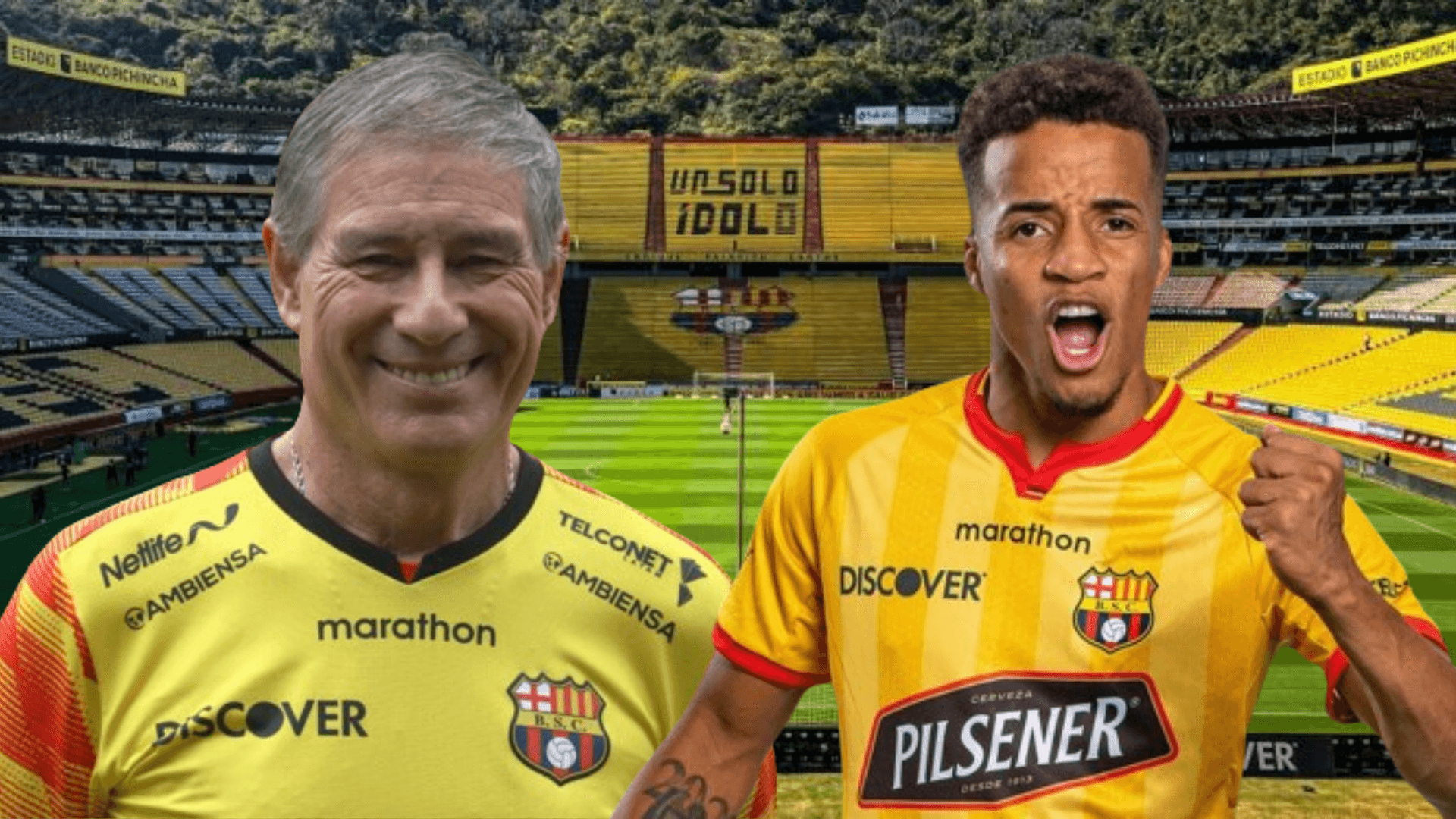 Ariel Holan y Byron Castillo (Foto tomada de: Barcelona SC/API)