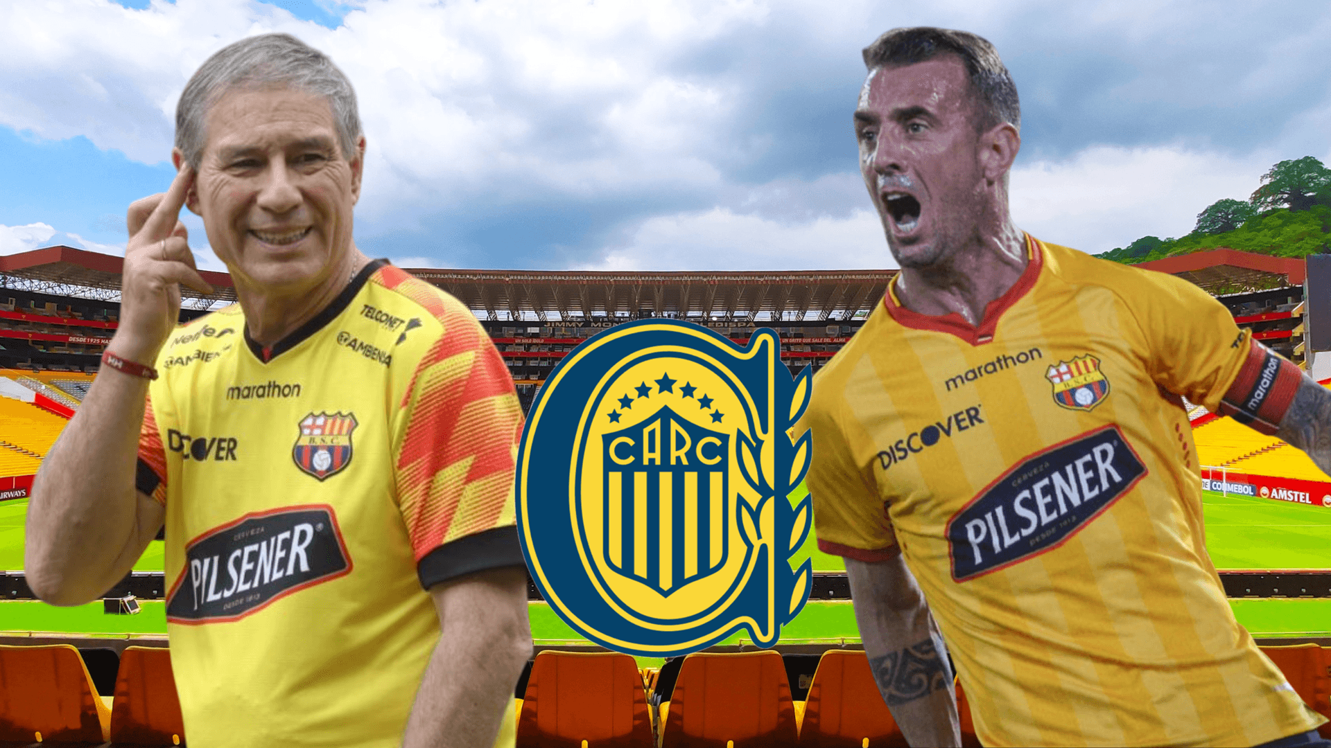 Ariel Holan y Damián Díaz (Foto tomada de: Barcelona SC/API/Wikipedia)