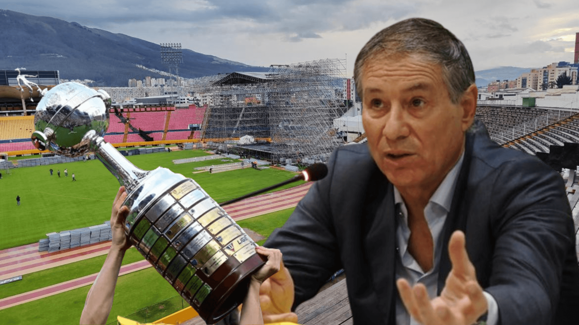 Ariel Holan y la Copa Libertadores en el Estadio Olímpico Atahualpa (Foto tomada de: Extra/Barcelona SC/Primicias)