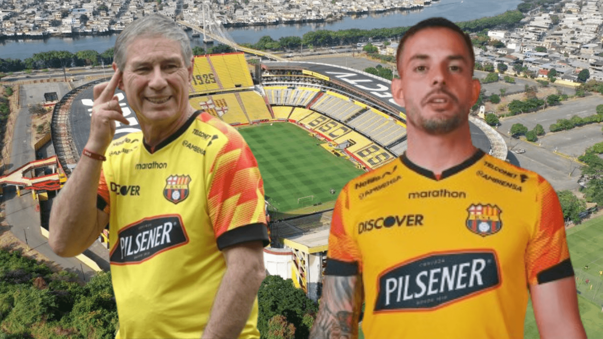 Ariel Holna y Octavio Rivero (Foto tomada de: Barcelona SC)