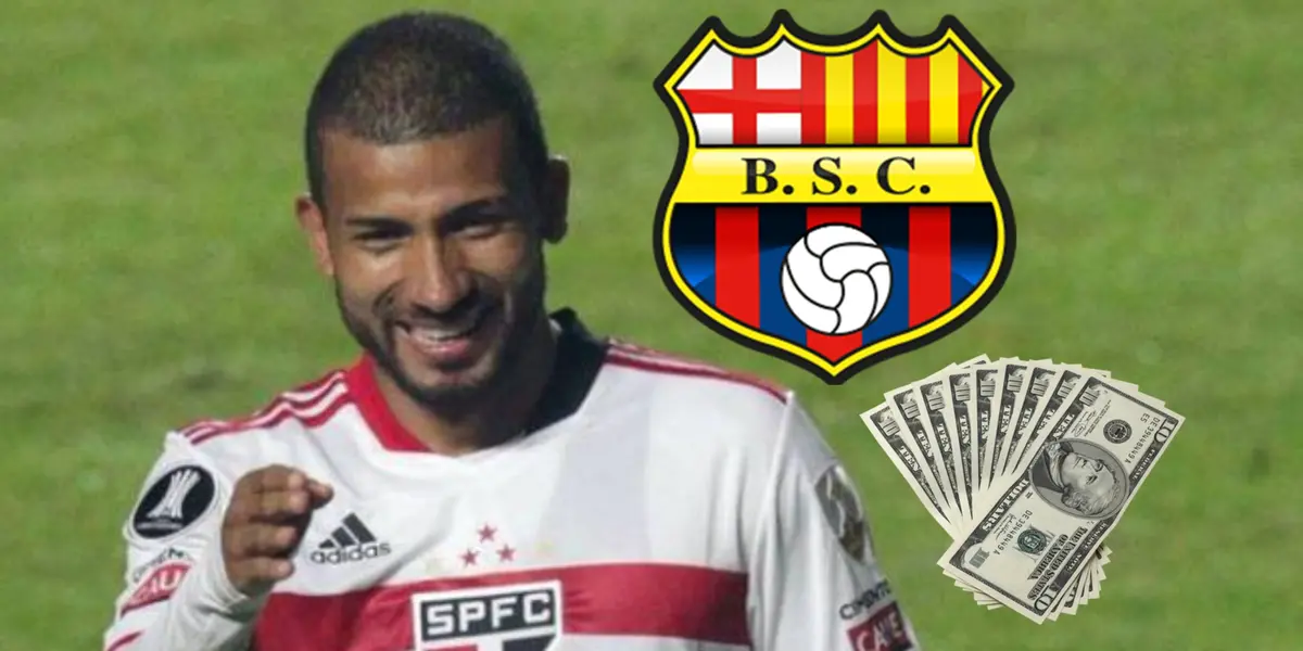 Barcelona SC suena como el posible destino de Joao Rojas que no va más en Sao Paulo. El salario en el Ídolo ni se le acerca a lo de Brasil