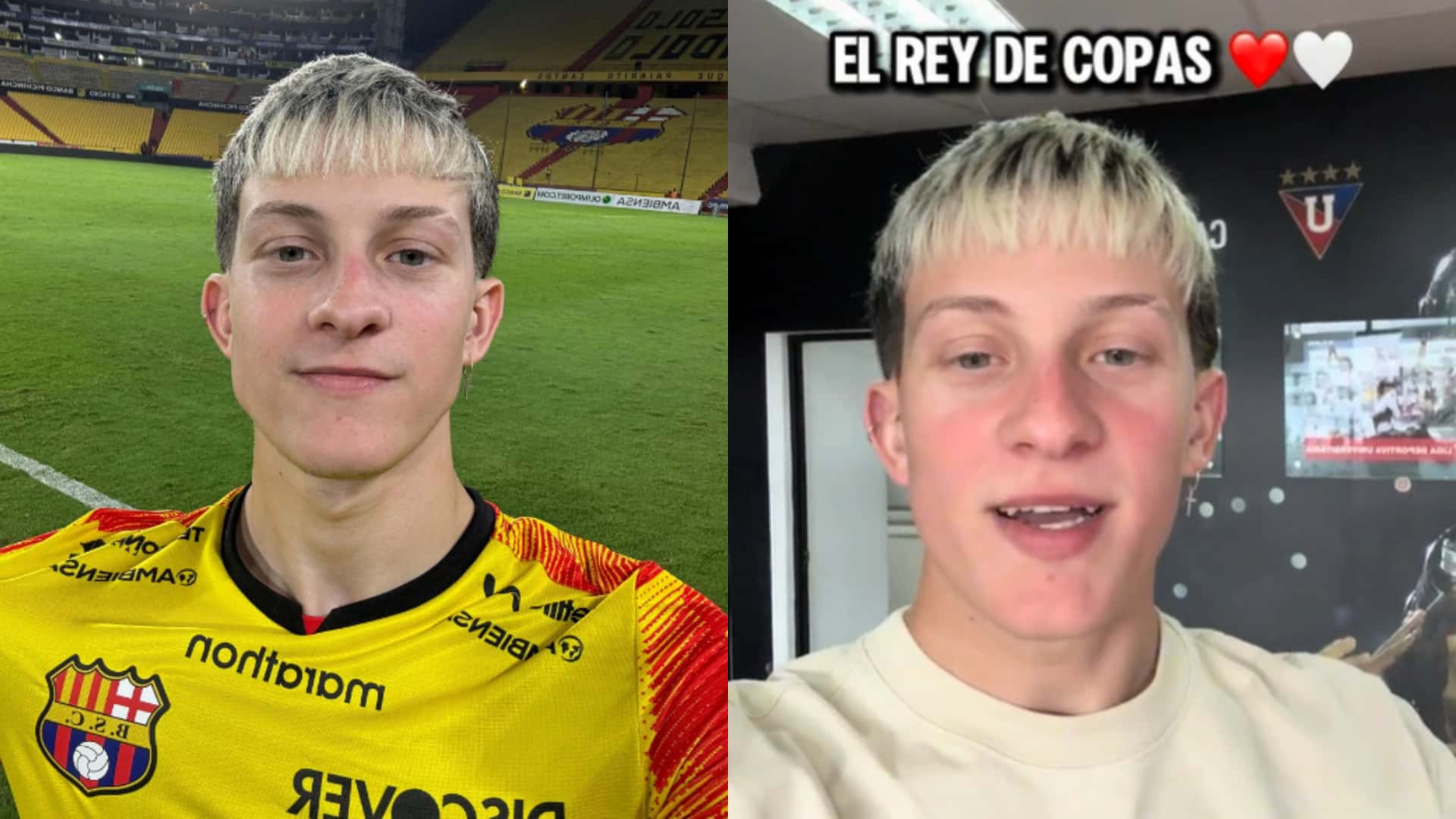 Benja en el Monumental y Casa Blanca / Foto: Tik Tok de Benja