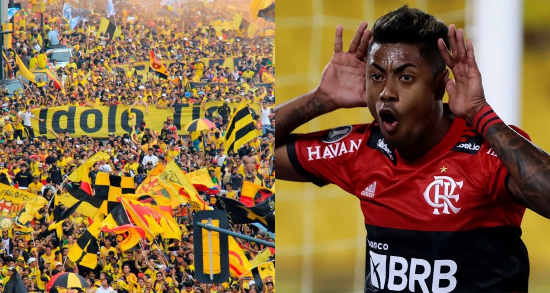 Bruno Henrique fue la figura de la llave de semifinales en la Copa Libertadores entre Barcelona SC y Flamengo anotando 4 tantos. Lo que más le impresionó al delantero fue la hinchada pese a que en Brasil tiene a millones de seguidores