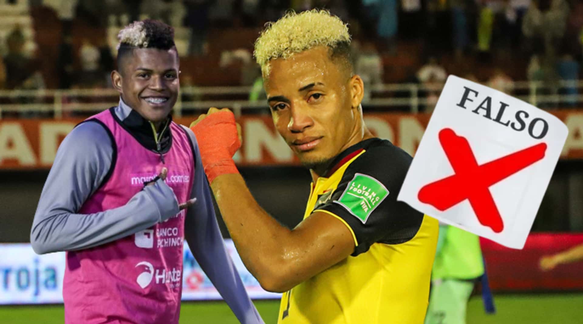 Byron Castillo, al lado Alexander Bolaños, ambos pasaron por la misma situación. FOTO: Primicias