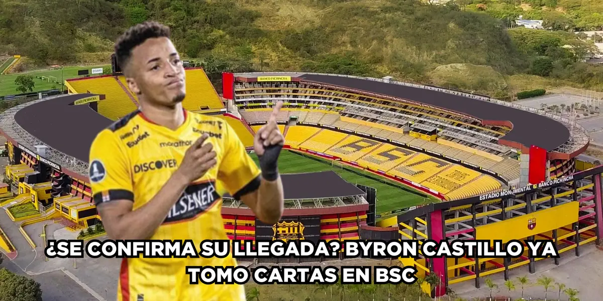 Byron Castillo estuvo presente en el compromiso de Barcelona SC