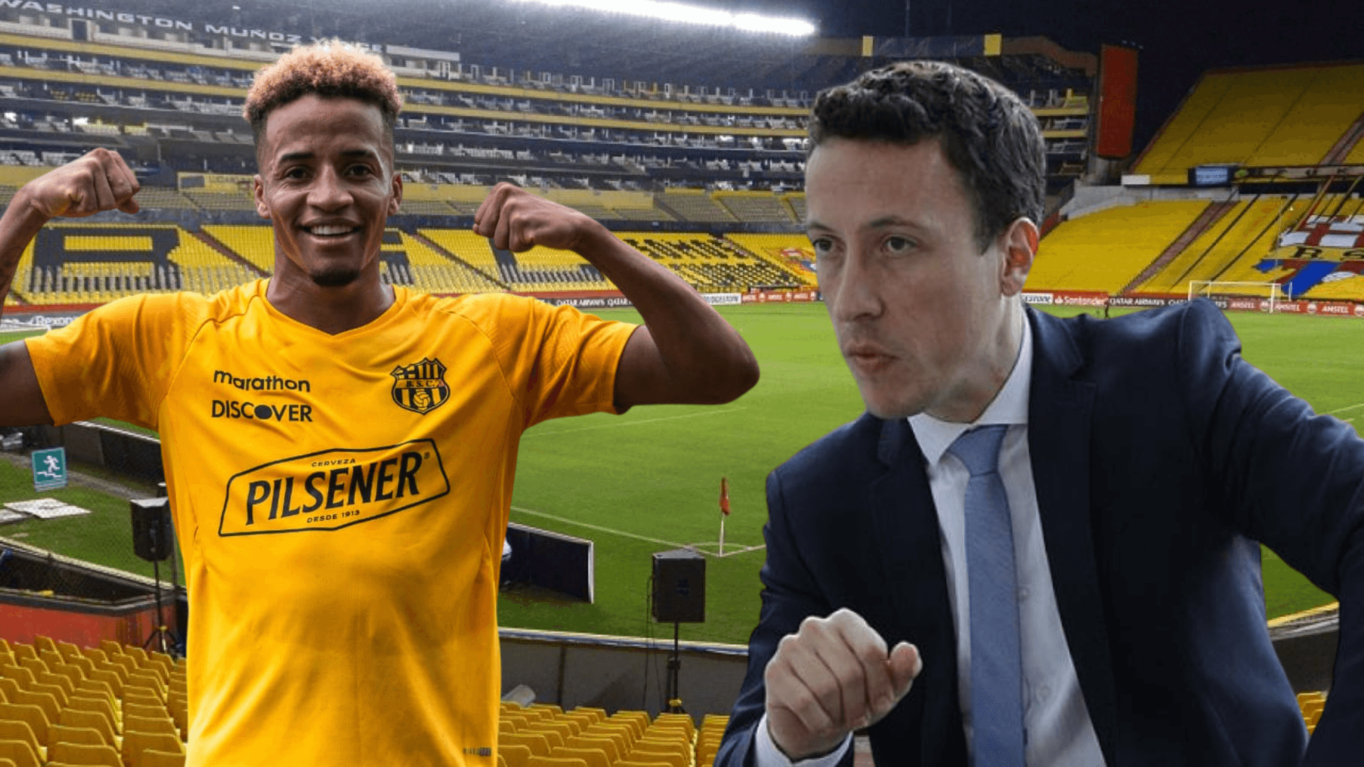 Byron Castillo y Eduardo Carlezzo (Foto tomada de: Barcelona SC/Deportes)