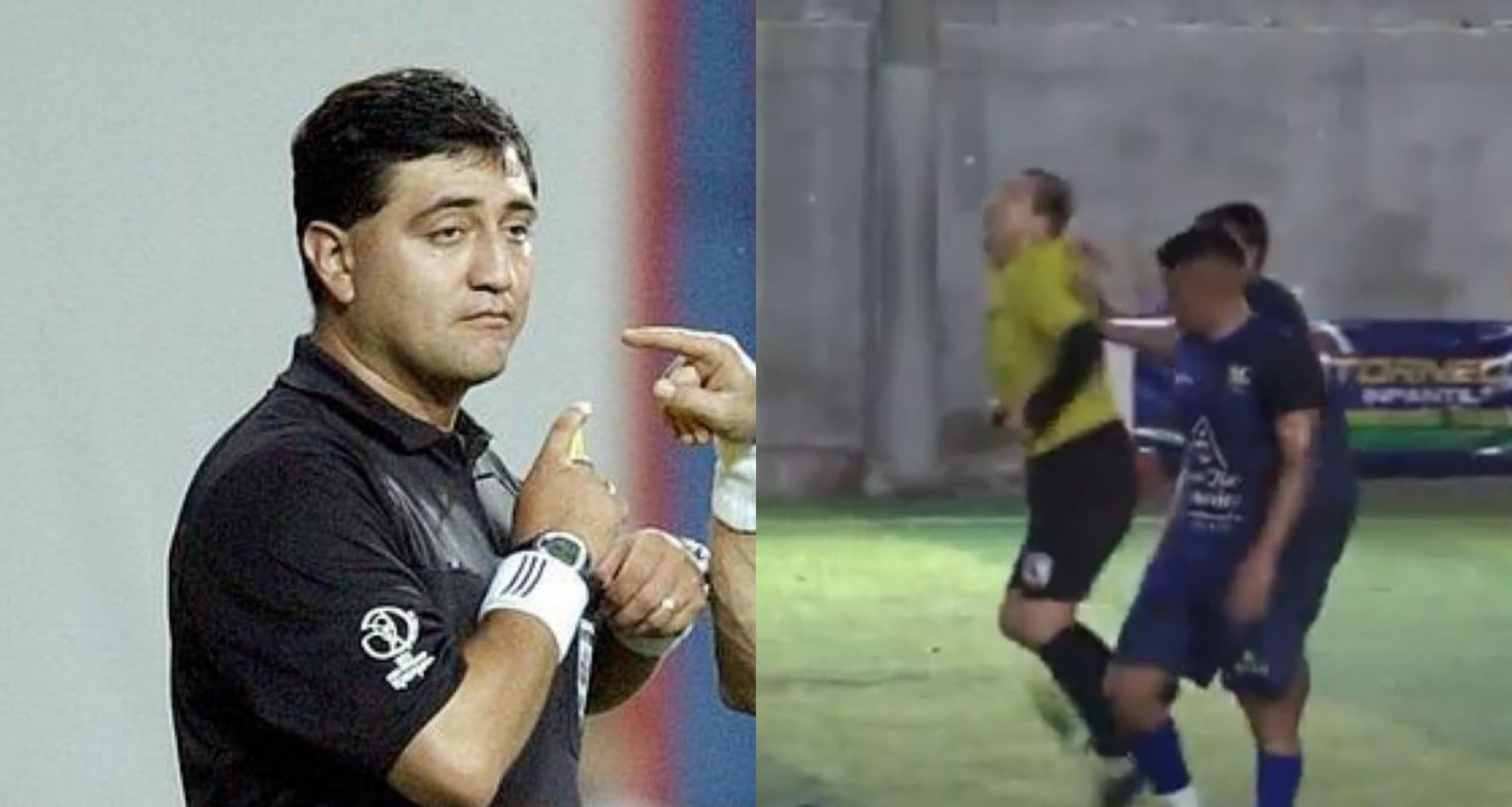Byron Moreno sufrió una agresión desleal en el fútbol amateur