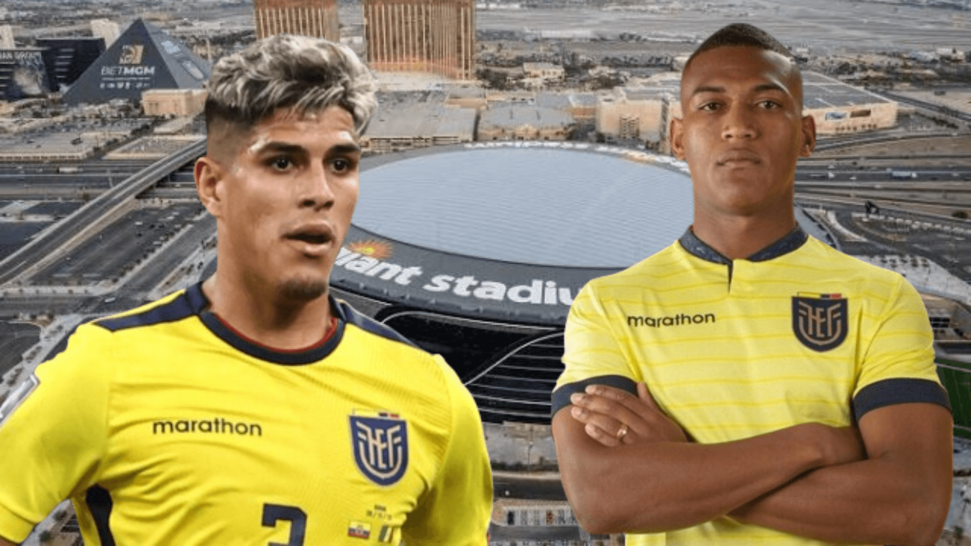 Carlos Gruezo y Piero Hincapié (Foto tomada de: Vanguardia Sonora/TVC Ecuador/Carlos Gruezo)