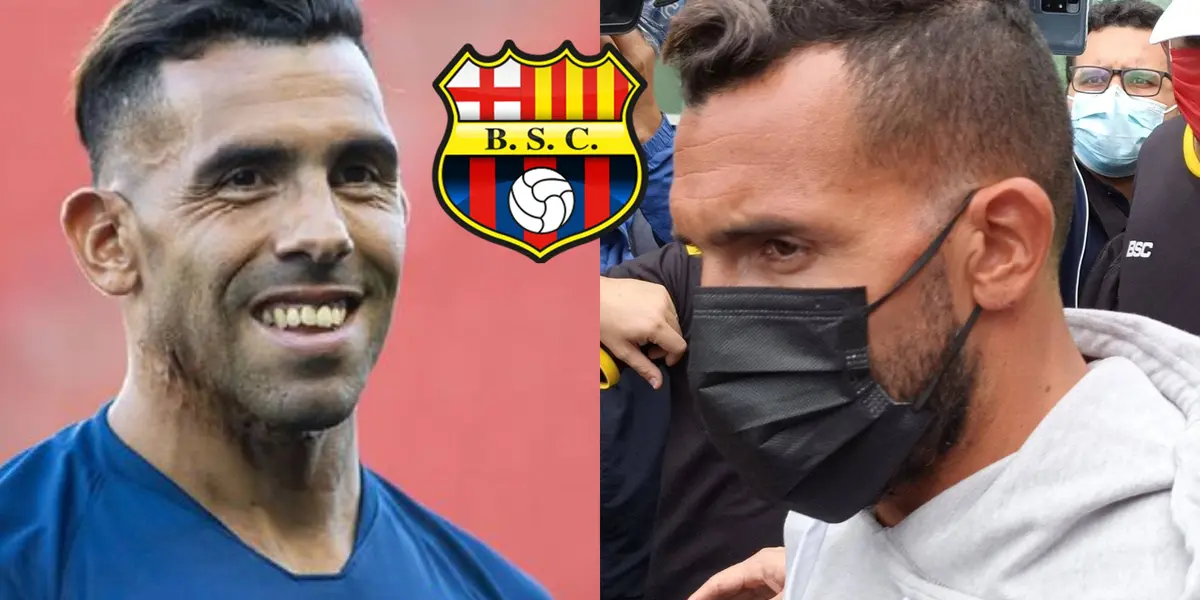Carlos Tévez llegó a Guayaquil para presentar la camiseta de Barcelona SC y dio sus primeras palabras