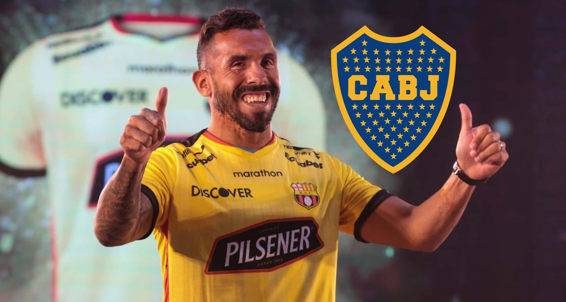 Carlos Tévez se metió en el bolsillo a la hinchada de Barcelona SC que lo quiere ver en la Noche Amarilla