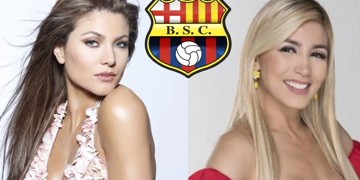 Constanza Báez y Jasu Montero no dudaron en mostrar su amor por los colores de Barcelona SC