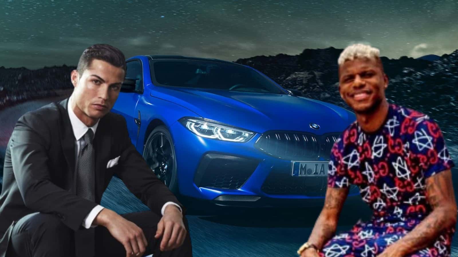 Cristiano Ronaldo con traje, Robert Arboleda sonriendo. Foto tomada de: Instagram Roberth Arboleda/ Influjo/ BMW Ecuador