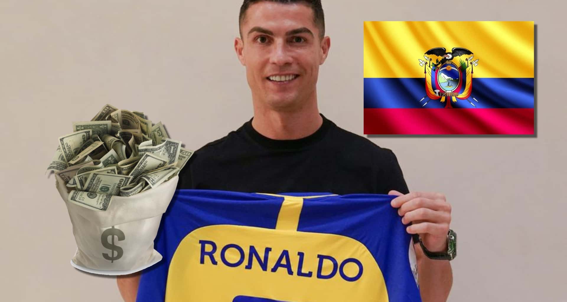 Cristiano Ronaldo es el jugador mejor pagado en la actualidad y un ecuatoriano tiene que trabajar un mes para que gane lo mismo que el Bicho en un minuto