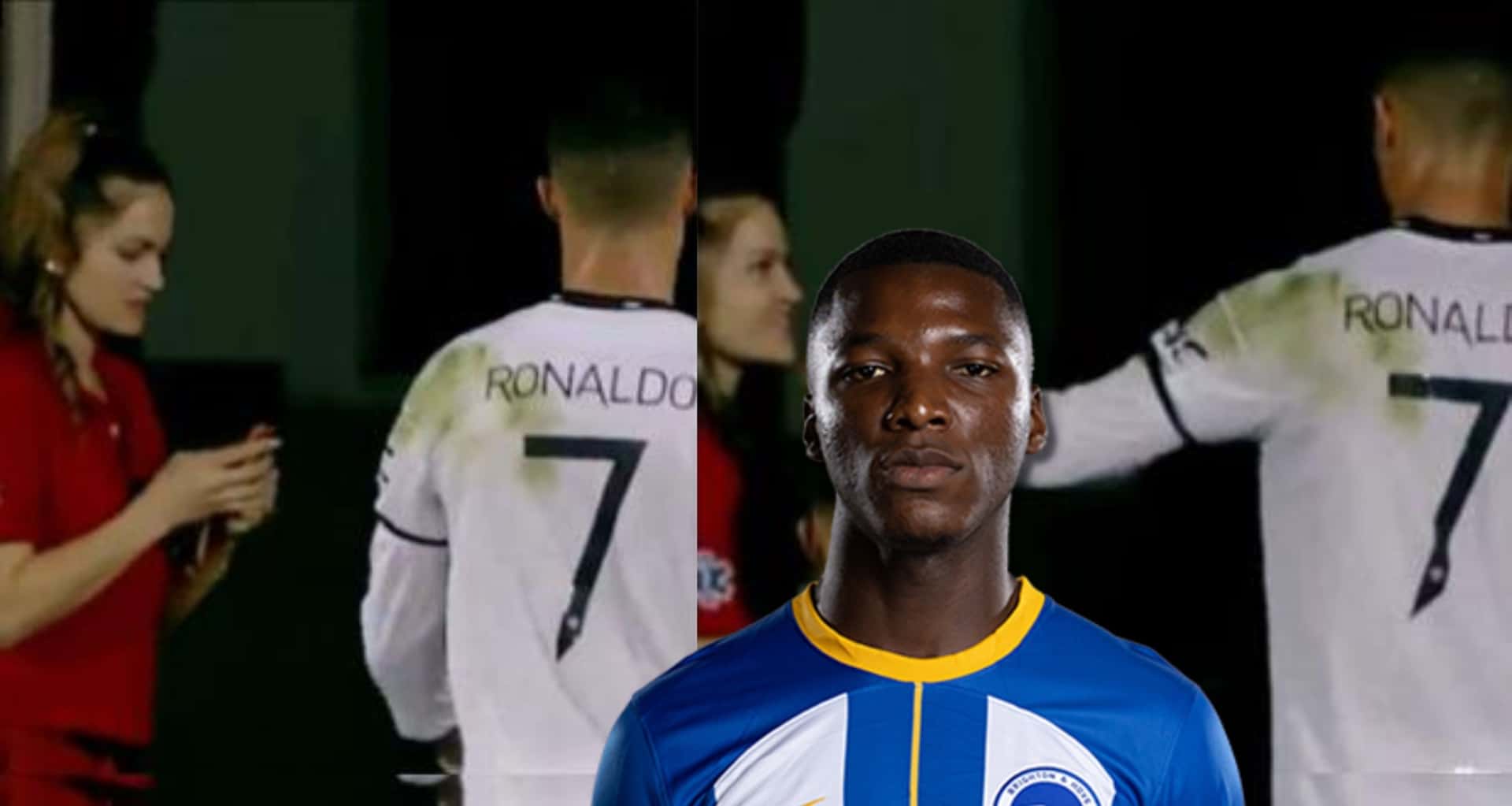 Cristiano Ronaldo se negó a una foto con hincha y la empujó. Se puede decir que Moisés Caicedo le dio una lección