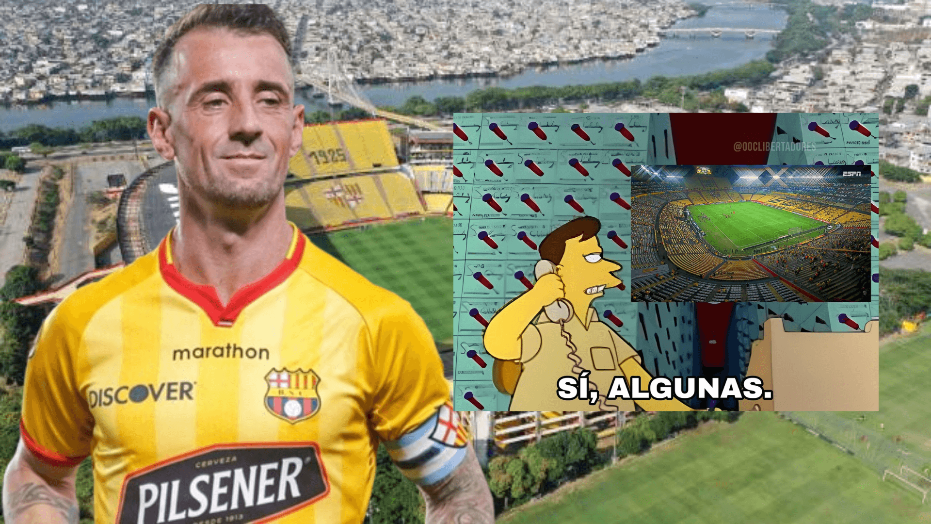 Damián Díaz en el Estadio Monumental (Foto tomada de: Barcelona SC/API)