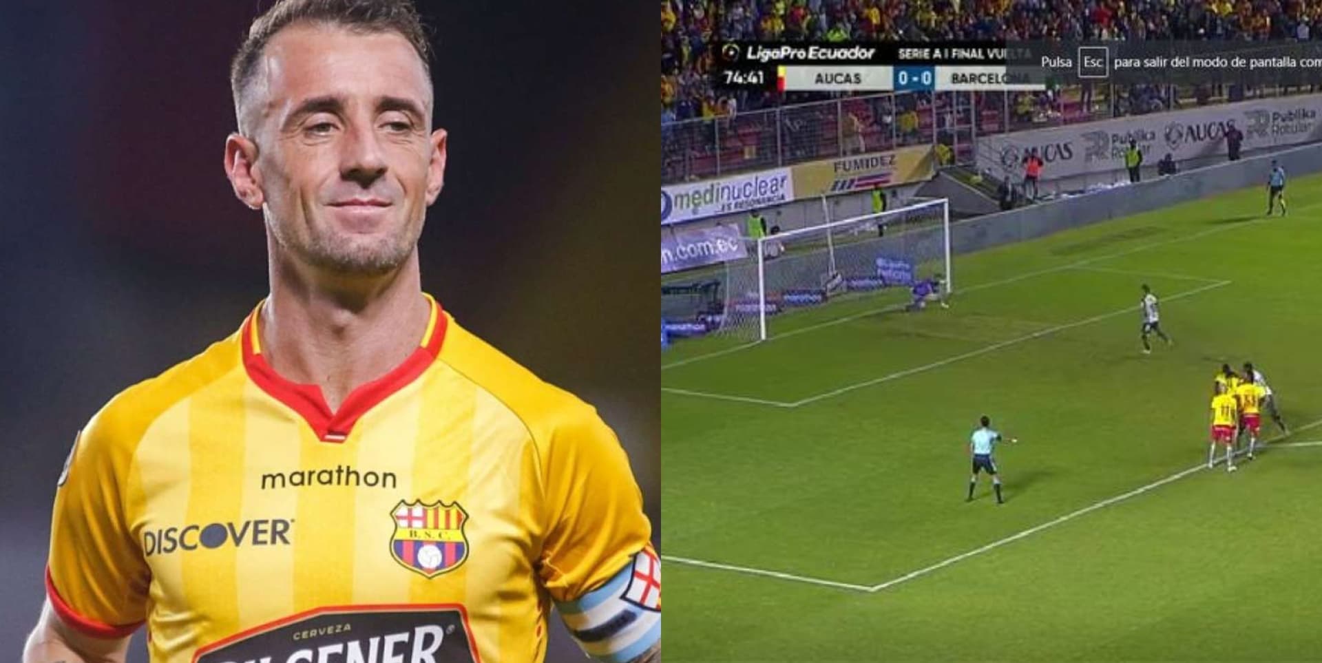 Damián Díaz falló el penal que le hubiera dado esperanzas para el título a Barcelona SC