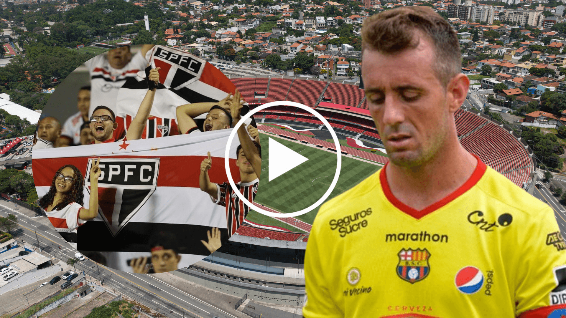 Damián Díaz triste junto a los hinchas de São Paulo en el Estadio Morumbi (Foto tomada de: Wikipedia/BeSoccer/API)