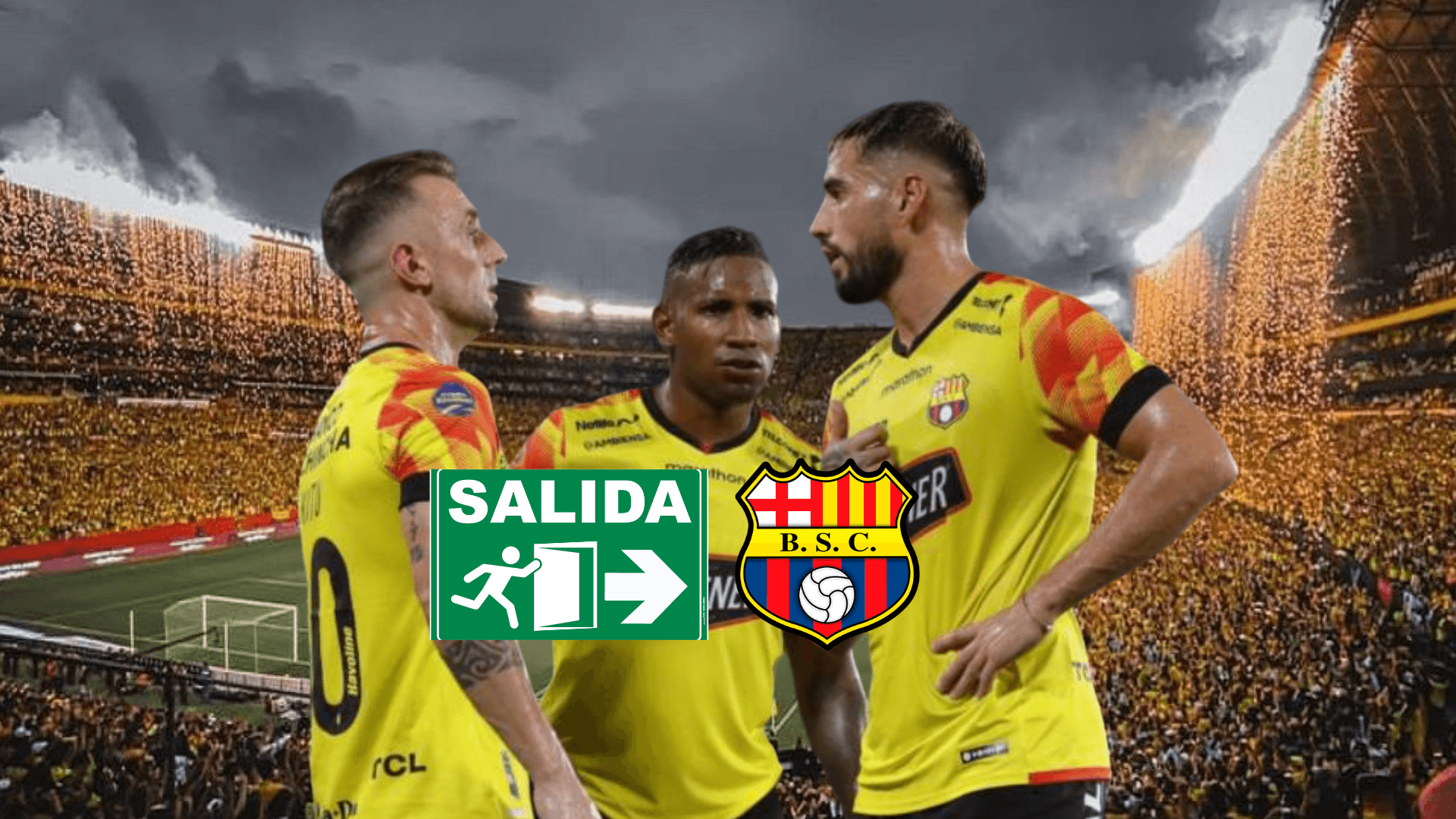 Damián Díaz, William Vargas, Francisco Fydriszewski. Foto tomada de: Barcelona SC