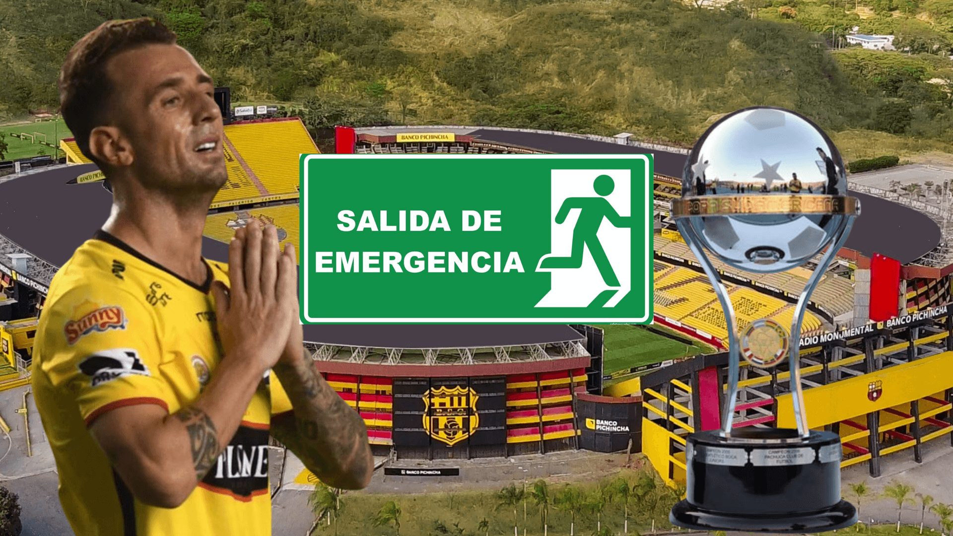 Damián Díaz y la Copa Sudamericana en el Estadio Monumental (Foto tomada de: El Comercio/API/Fracuento/Conmebol)