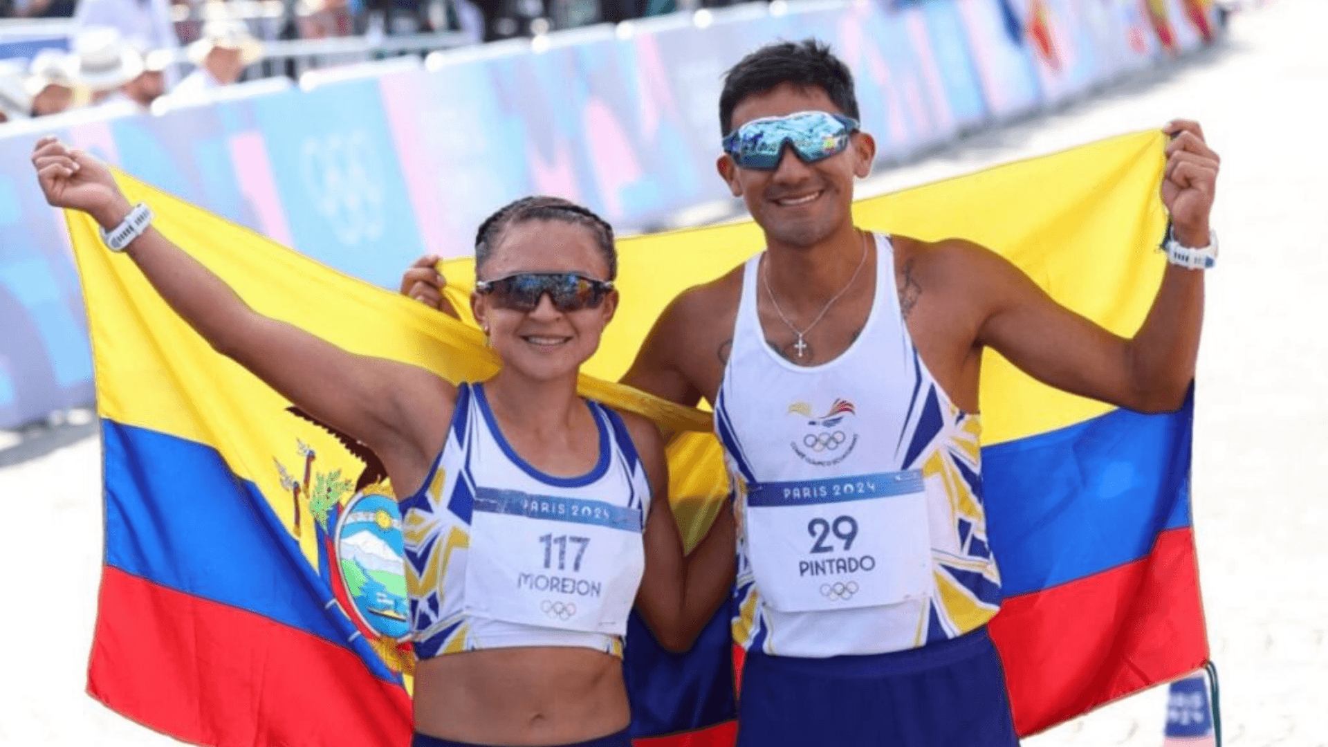 Daniel Pintado y Glenda Morejón (Foto tomada de: Comité Olímpico Ecuatoriano)