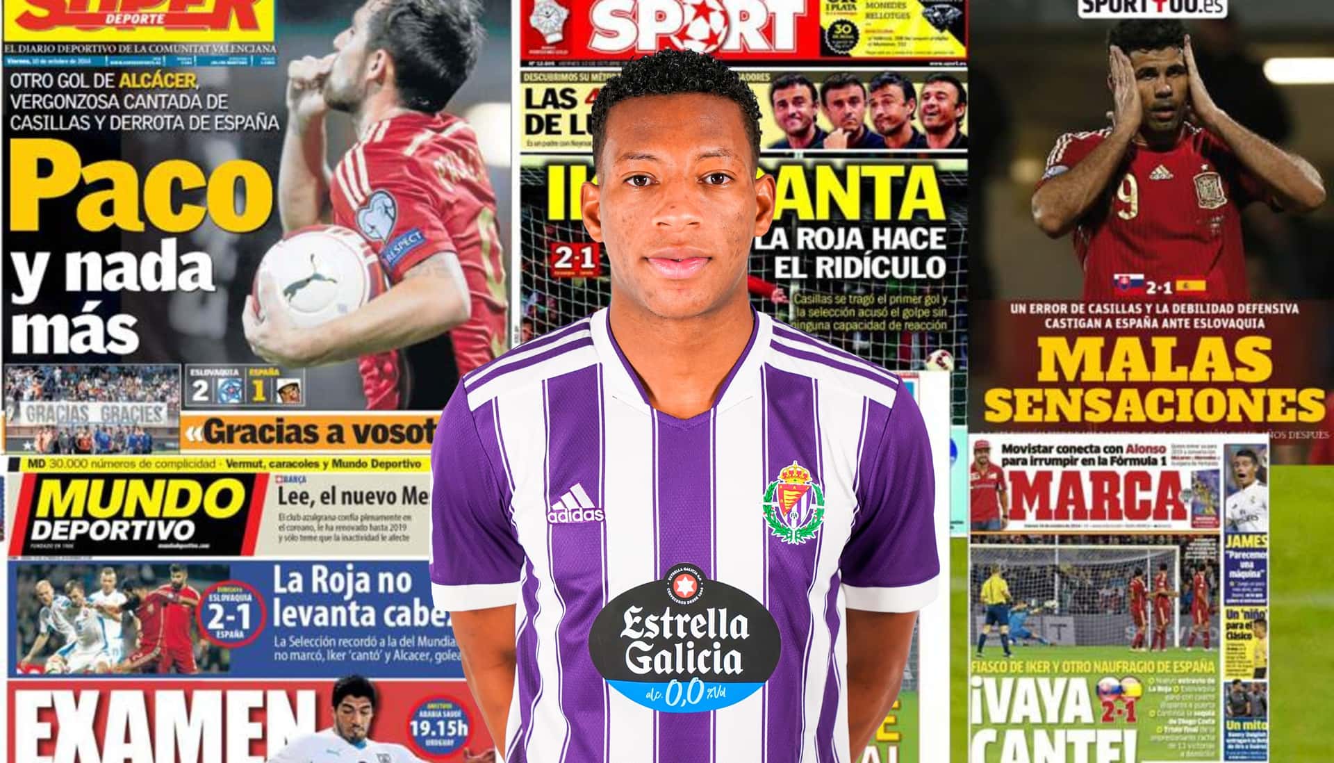 Después de los partidos por eliminatorias, Gonzalo Plata llegó al Valladolid y la rompió