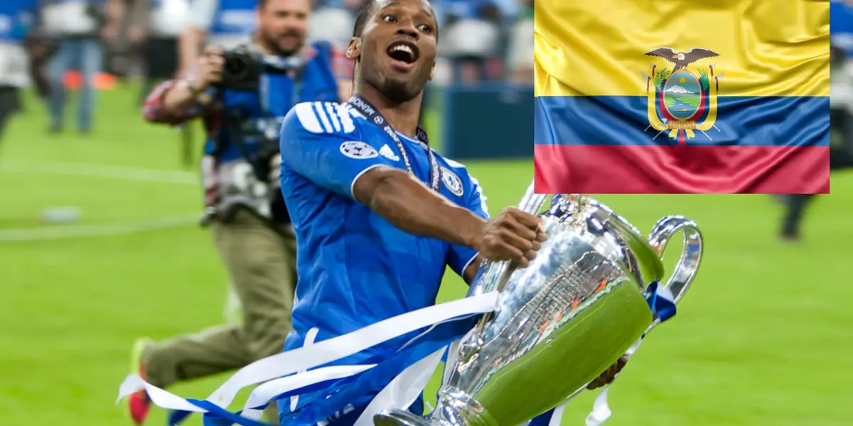 Didier Drogba es considerano uno de los mejores delanteros en el mundo y conoce a un ecuatoriano
