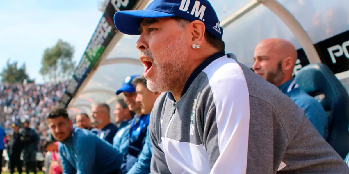 Diego Armando Maradona, técnico de Gimnasia de La Plata, busca reforzar con un delantero ecuatoriano que juega en Medio Oriente