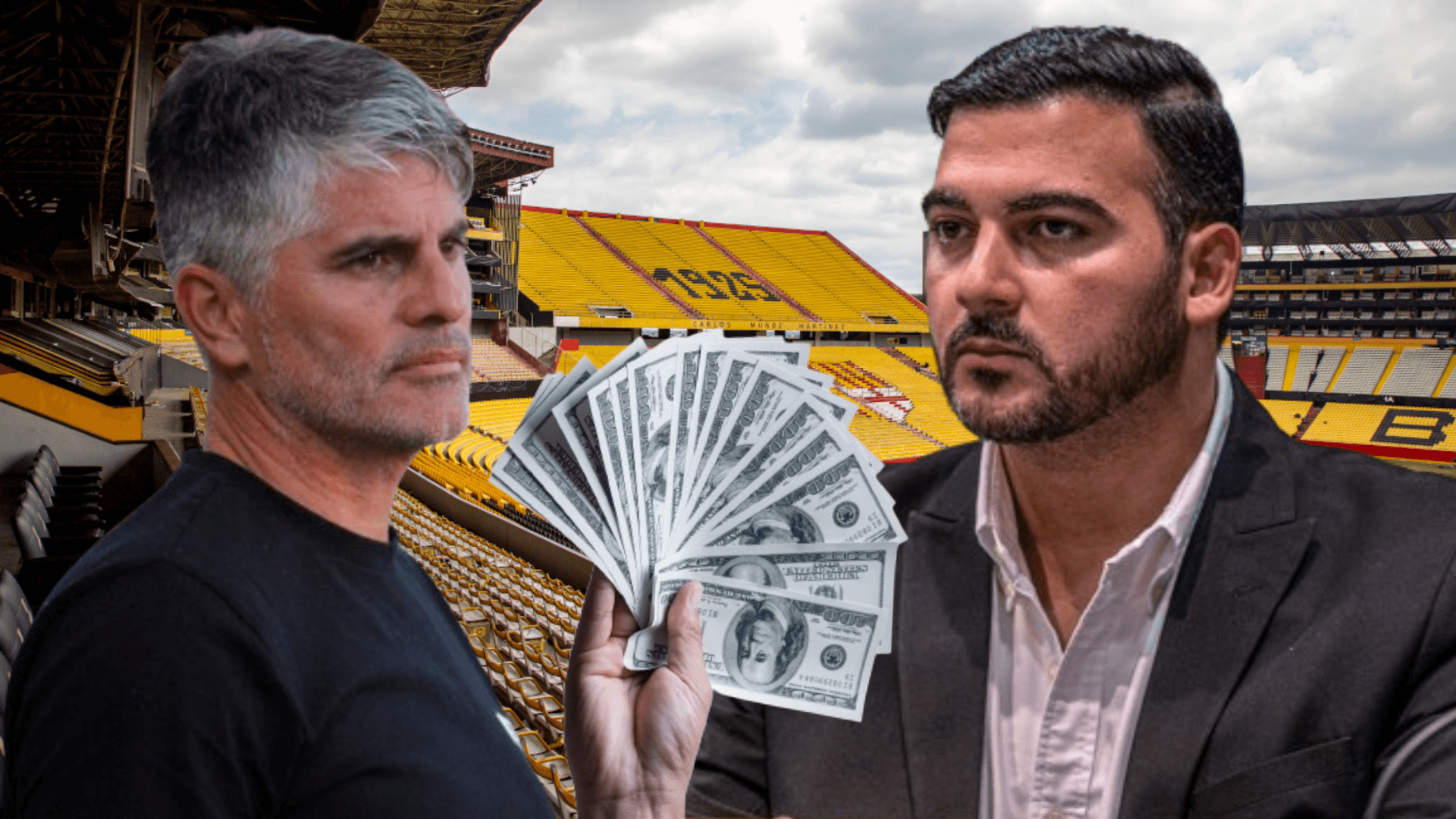 Diego López y Antonio Álvarez en el Estadio Monumental (Foto tomada de: Primicias/Barcelona SC/API)