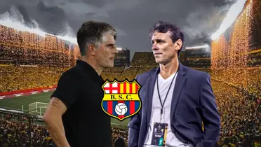 Diego López y Fabián Bustos entrenadores de Barcelona SC