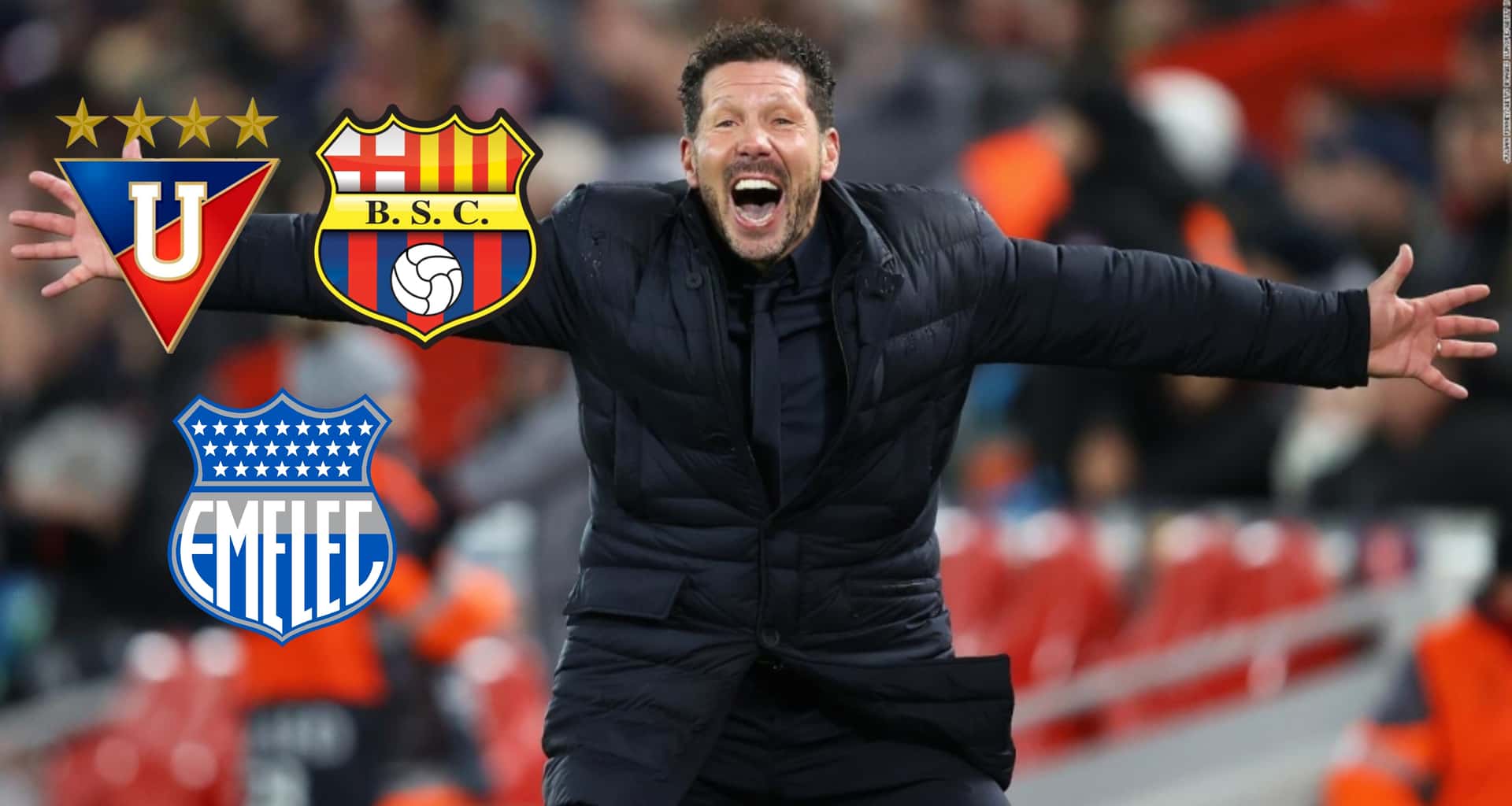 Diego Simeon, entrenador del Atlético Madrid, conoce a un equipo ecuatoriano por su dirigente