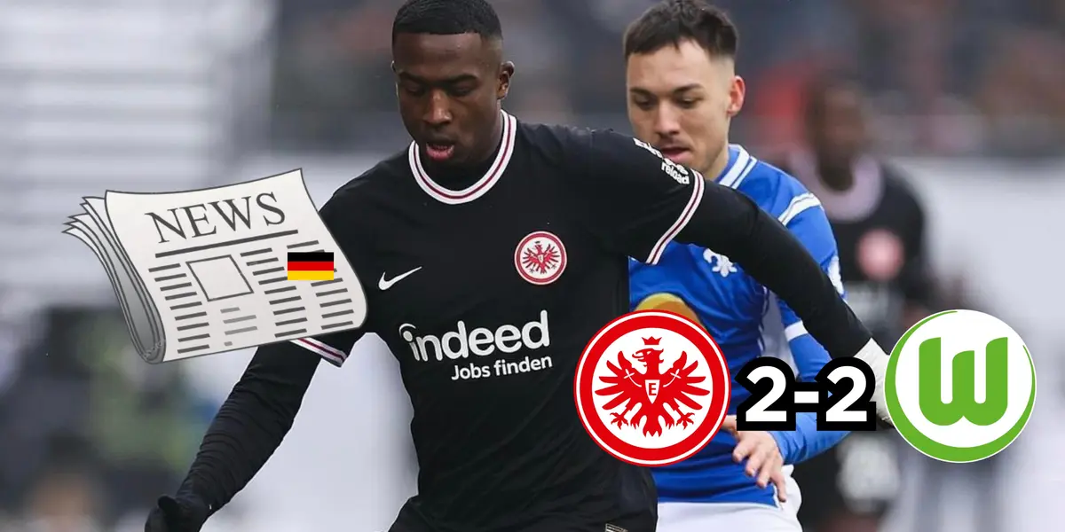 Eintracht Frankfurt empató ante Wolfsburgo por la Bundesliga. FOTO: 'X'