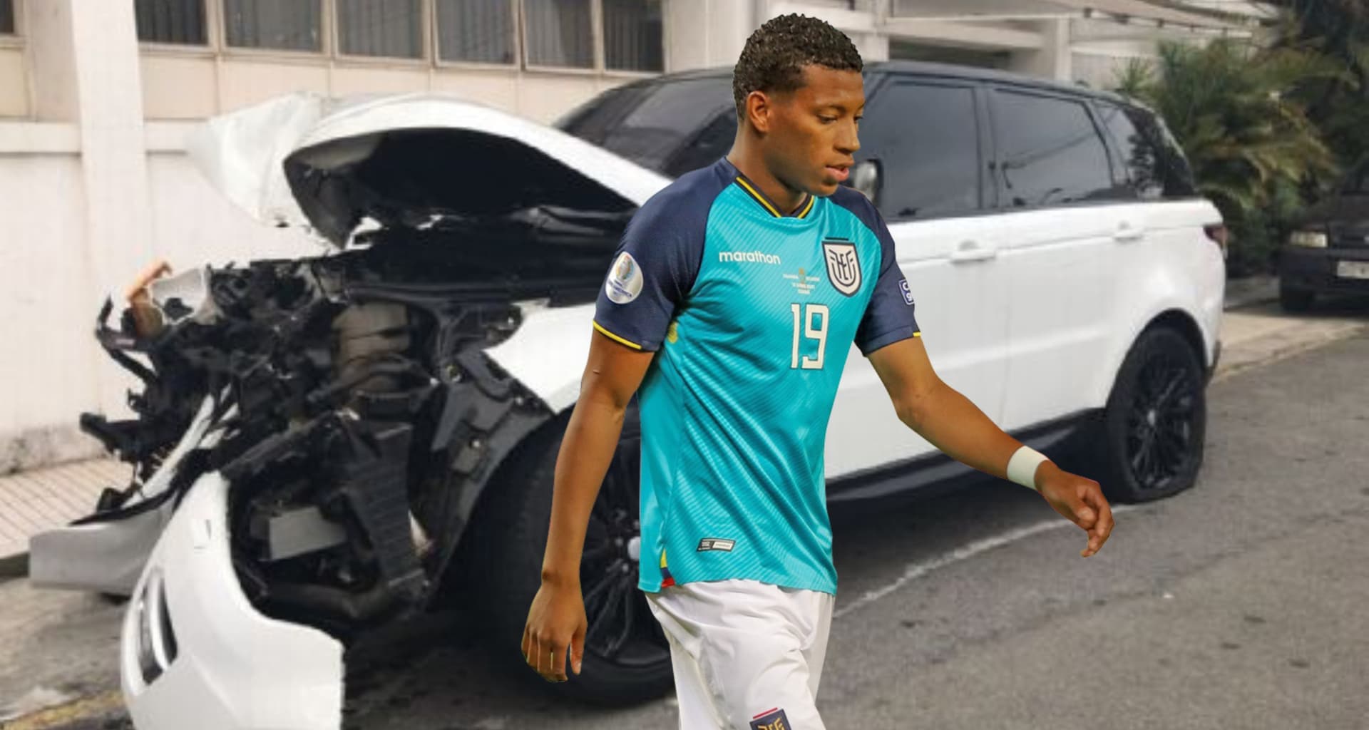 El ecuatoriano estrelló su carro Land Rover valorado en más de 100 mil dólares en el año 2018
