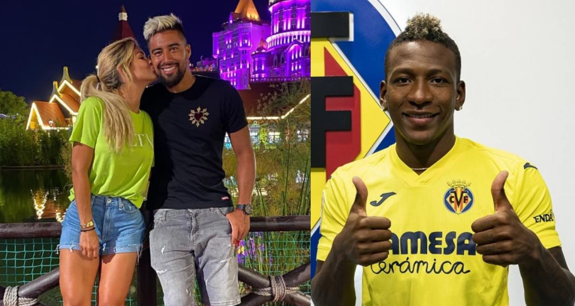 El ecuatoriano festejó fin de año junto a su novia y la imagen se viralizó en las redes sociales