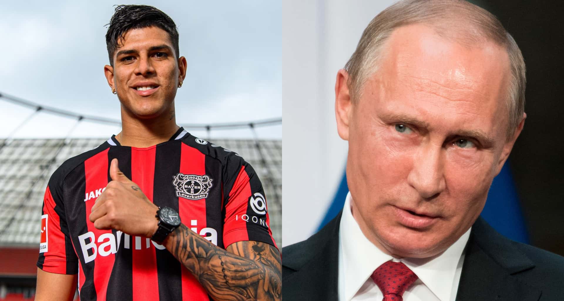 El ecuatoriano junto a sus compañeros levantaron su voz en son de protesta en contra de Rusia