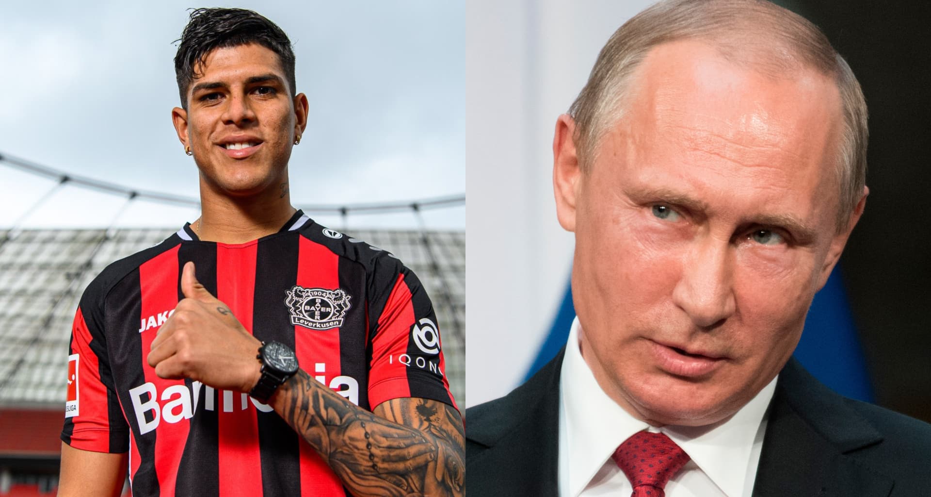El ecuatoriano junto a sus compañeros levantaron su voz en son de protesta en contra de Rusia