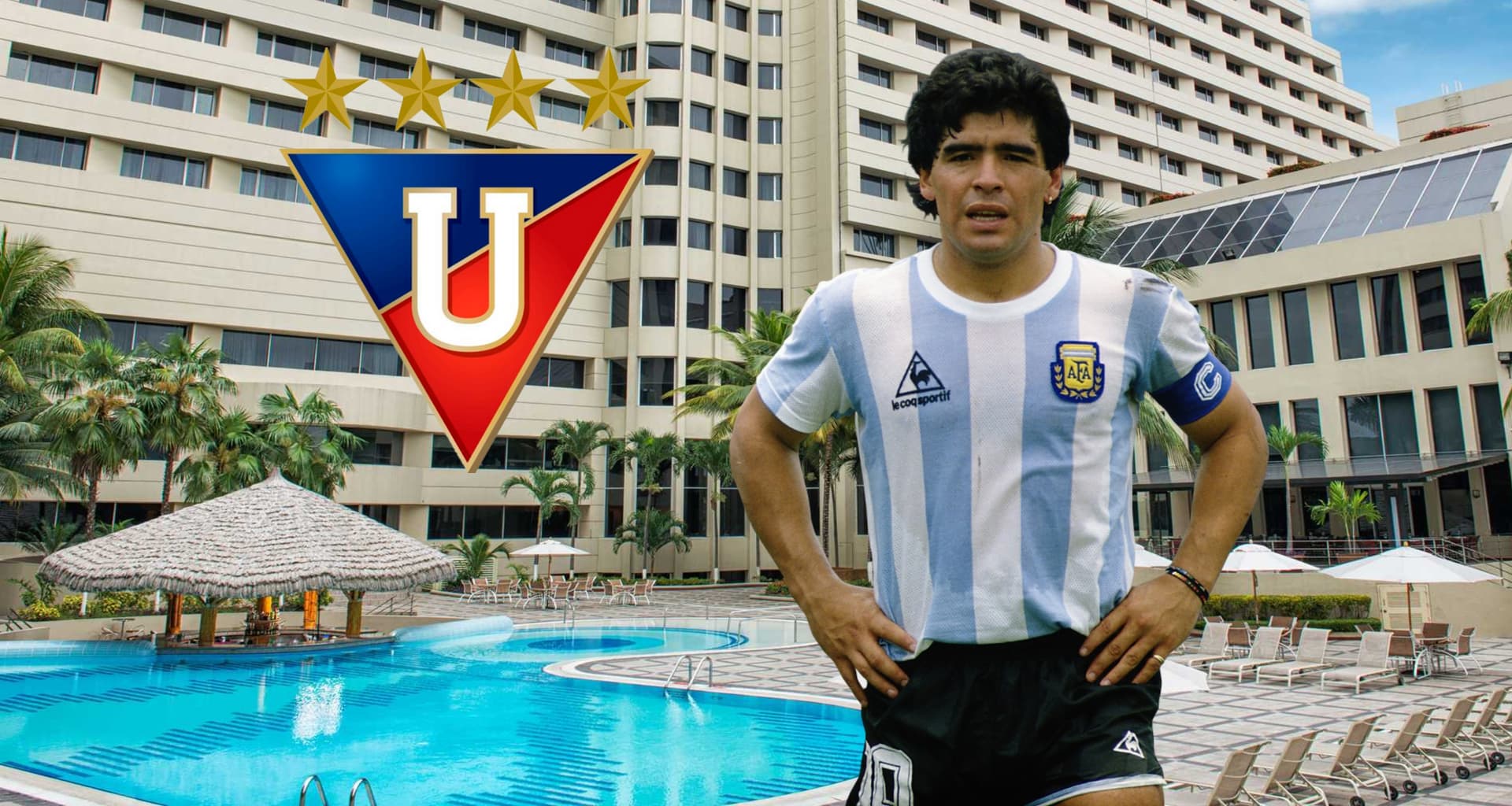 El ecuatoriano le ganó un partido a Maradona y además es dueño de un prestigioso hotel