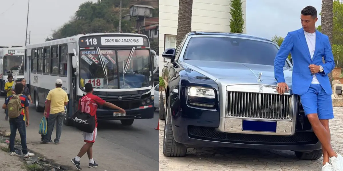 El ecuatoriano llegaba a los entrenamientos en colectivo, hoy conduce el mismo carro de CR7