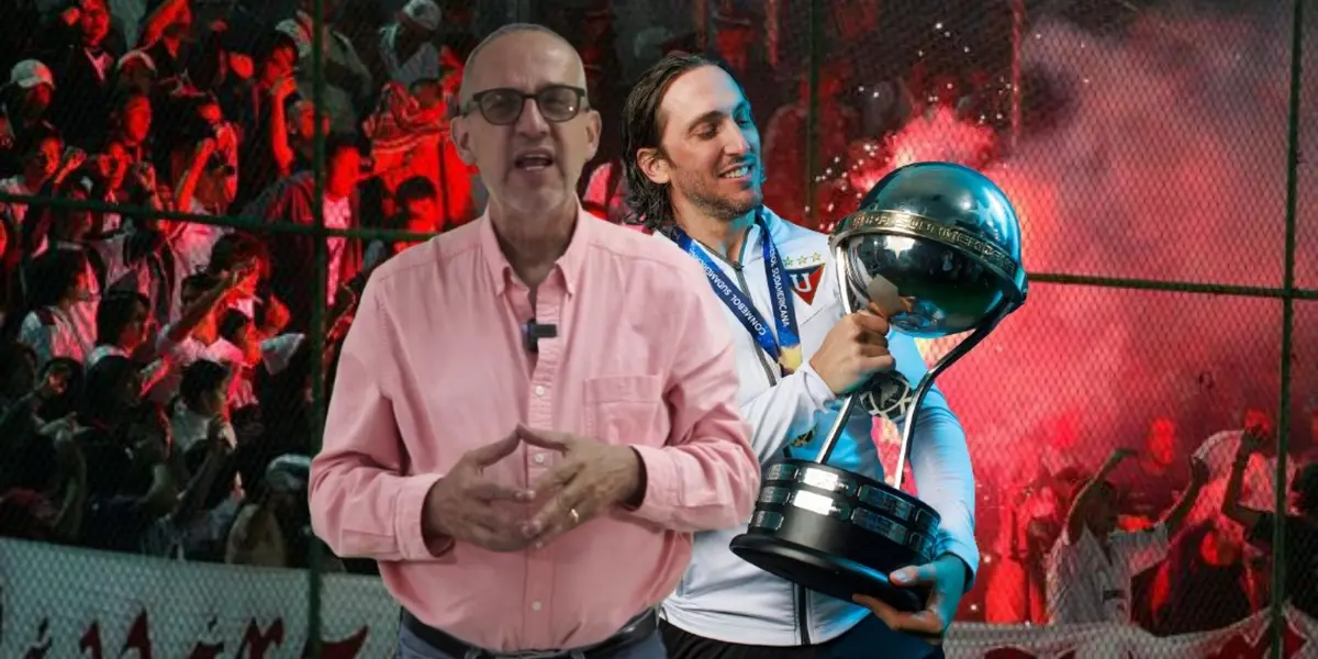 El entrenador argentino ganó su primer título oficial en su carrera con Liga de Quito