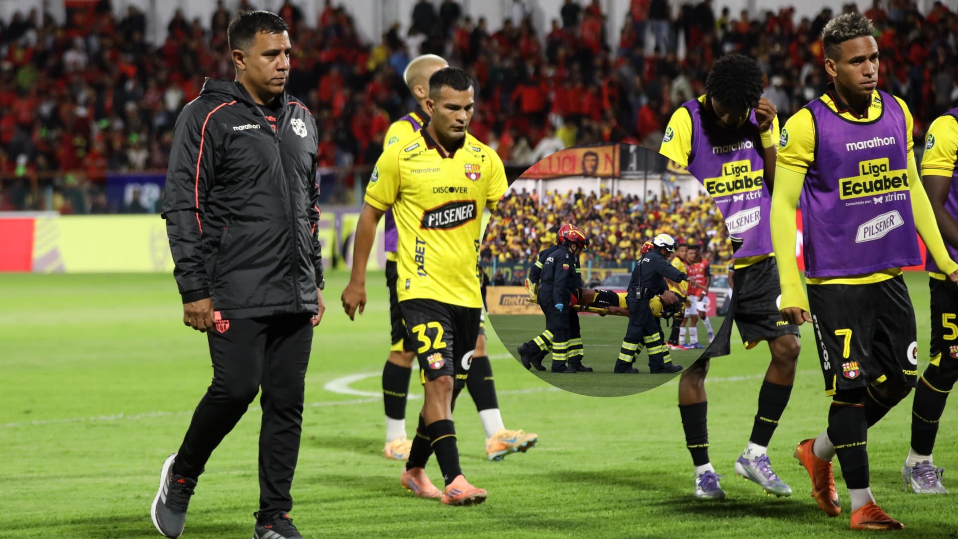 El entrenador de Barcelona SC no se guardó nada luego que lesionaron a uno de sus jugadores