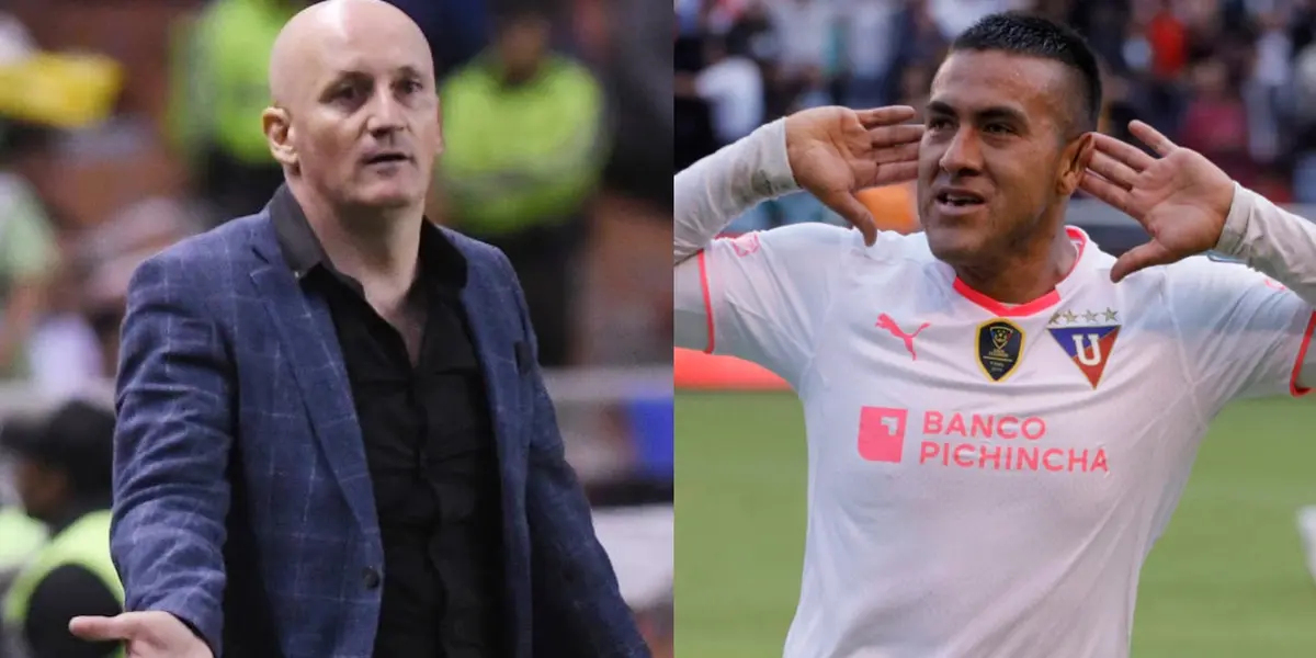 El entrenador de Liga de Quito se refirió a la contratación de Chicaiza y lo comparó con Junior Sornoza