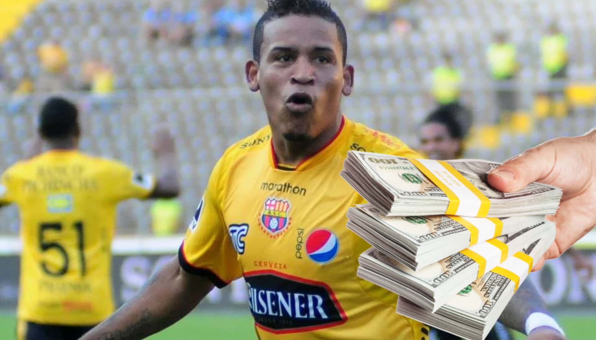 El ex jugador del ídolo llegó en un auto nada ostentoso a la FEF para cobrar los millones que le debe Barcelona