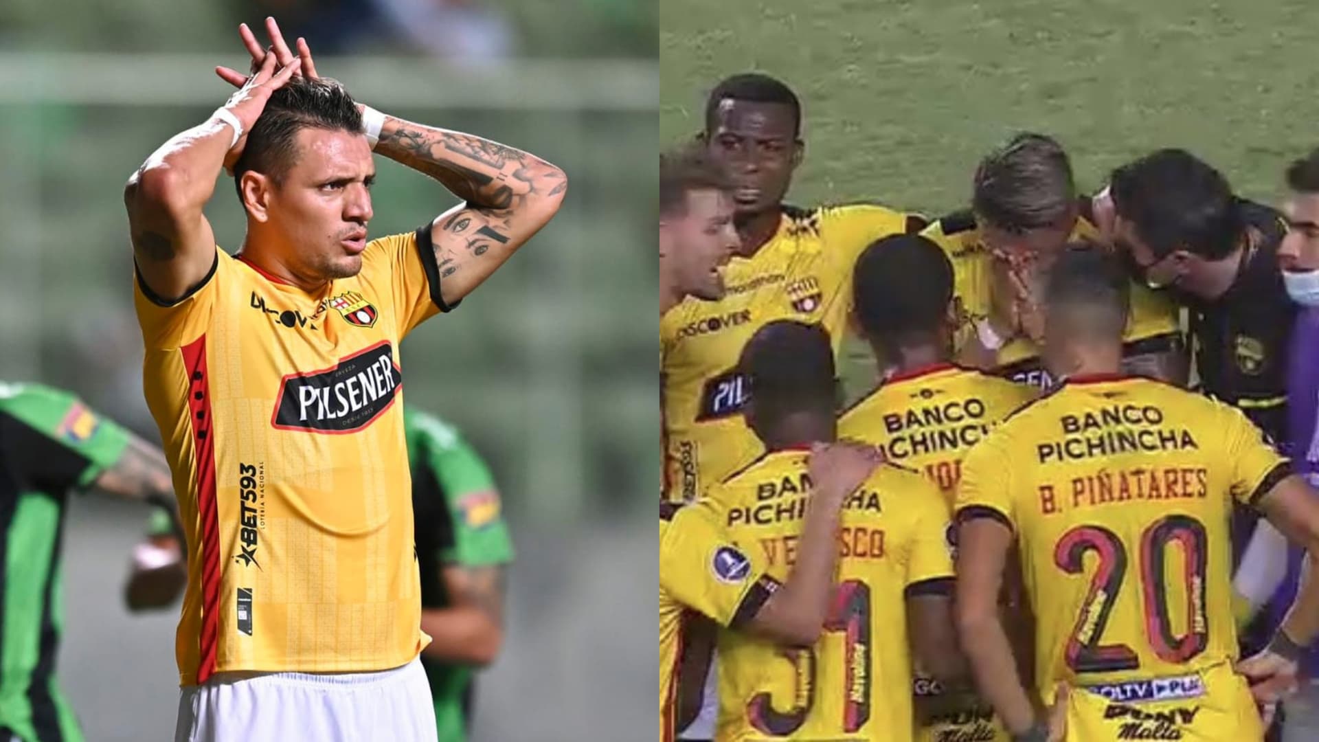 El jugador no aguantó al ver a su compañero llorando y también se le vinieron las lágrimas