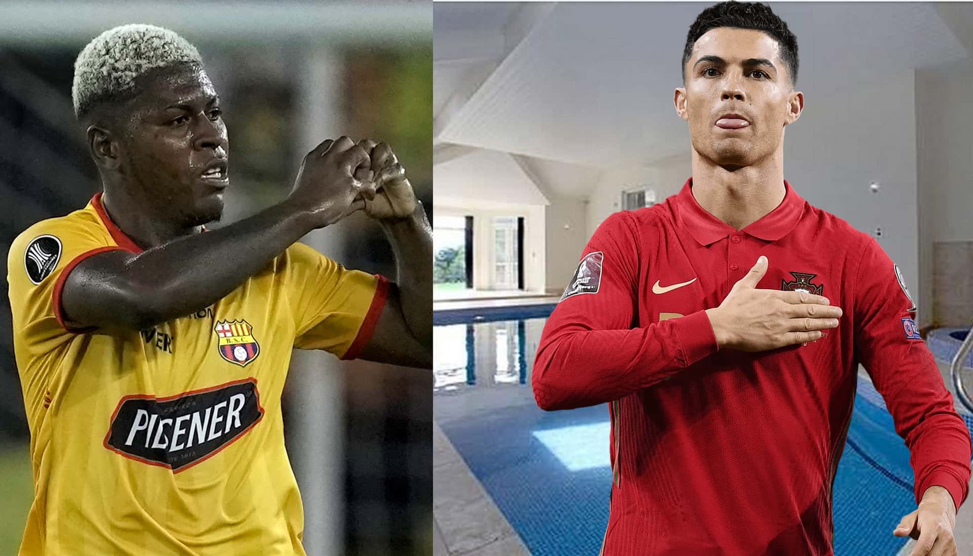 El jugador de Barcelona SC mediante su cuenta de Instagram mostró su piscina a sus seguidores
