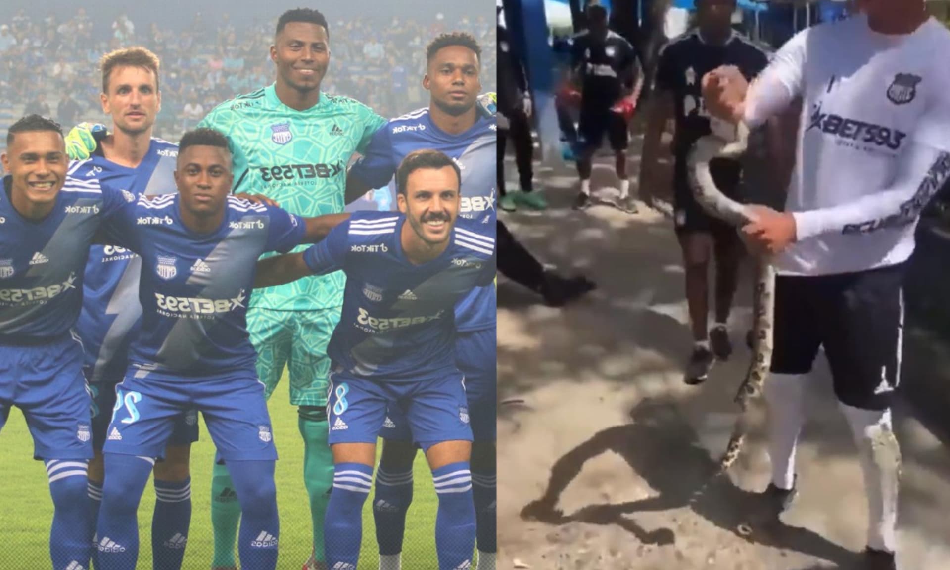 El jugador del ‘bombillo’ atrapó a la Serpiente y las imágenes se viralizaron en las redes sociales