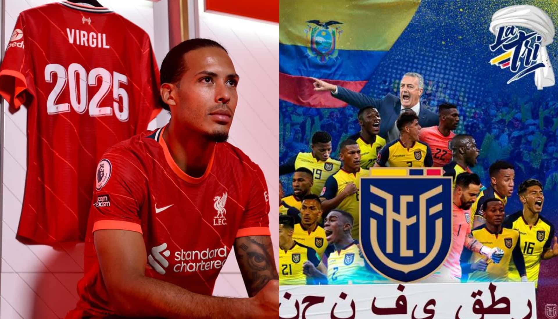 El jugador del Liverpool reaccionó al sorteo del mundial en sus redes sociales