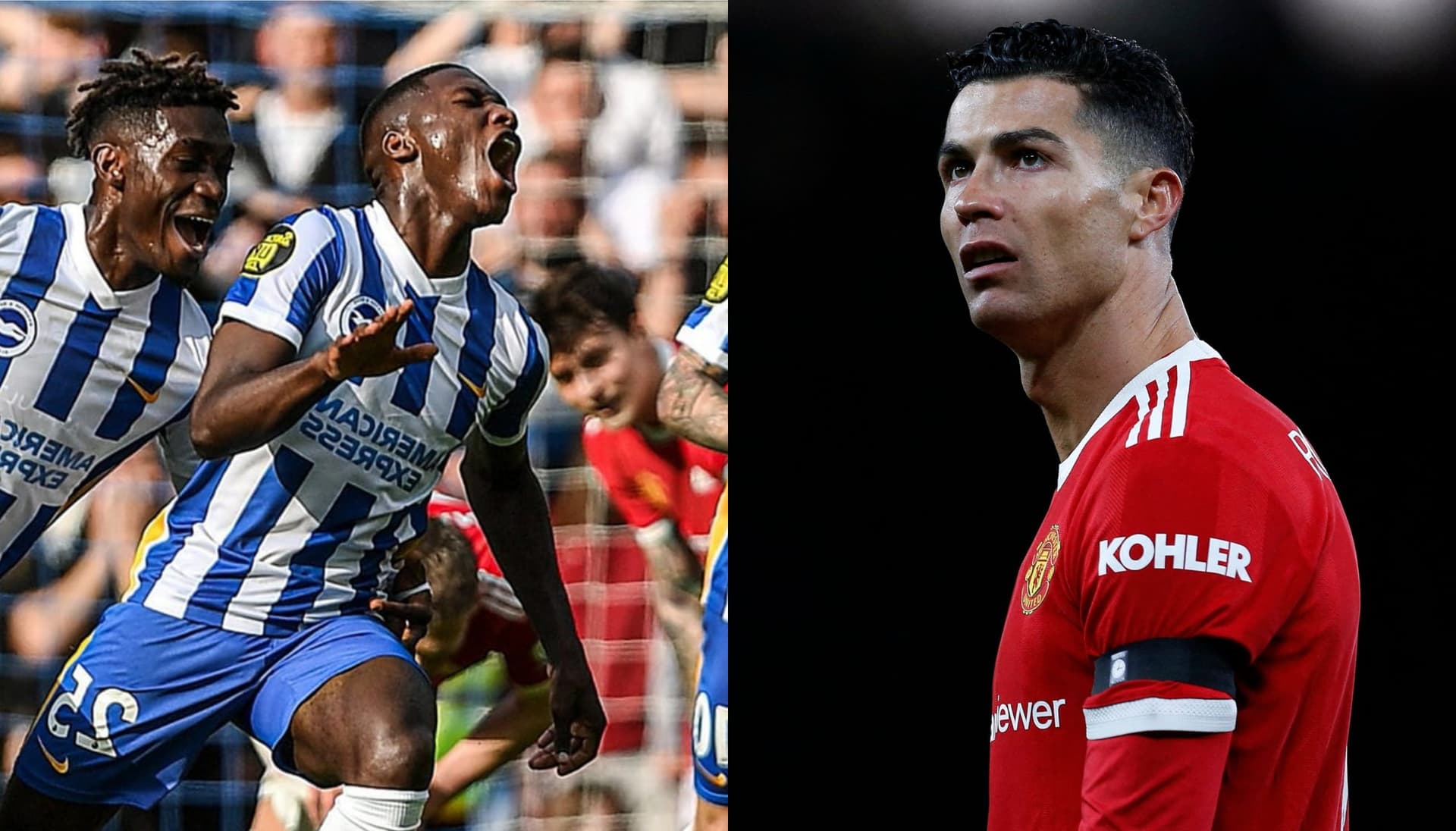 El jugador del Manchester United demostró su molestia tras la derrota ante el Brighton