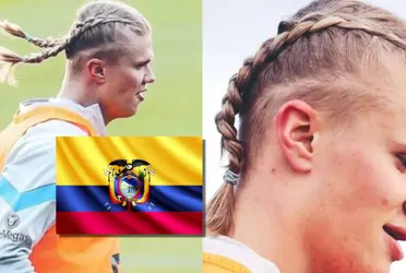 El jugador ecuatoriano que quiso tener el mismo look de Erling Haaland, pero los hinchas consideraron que no le dio