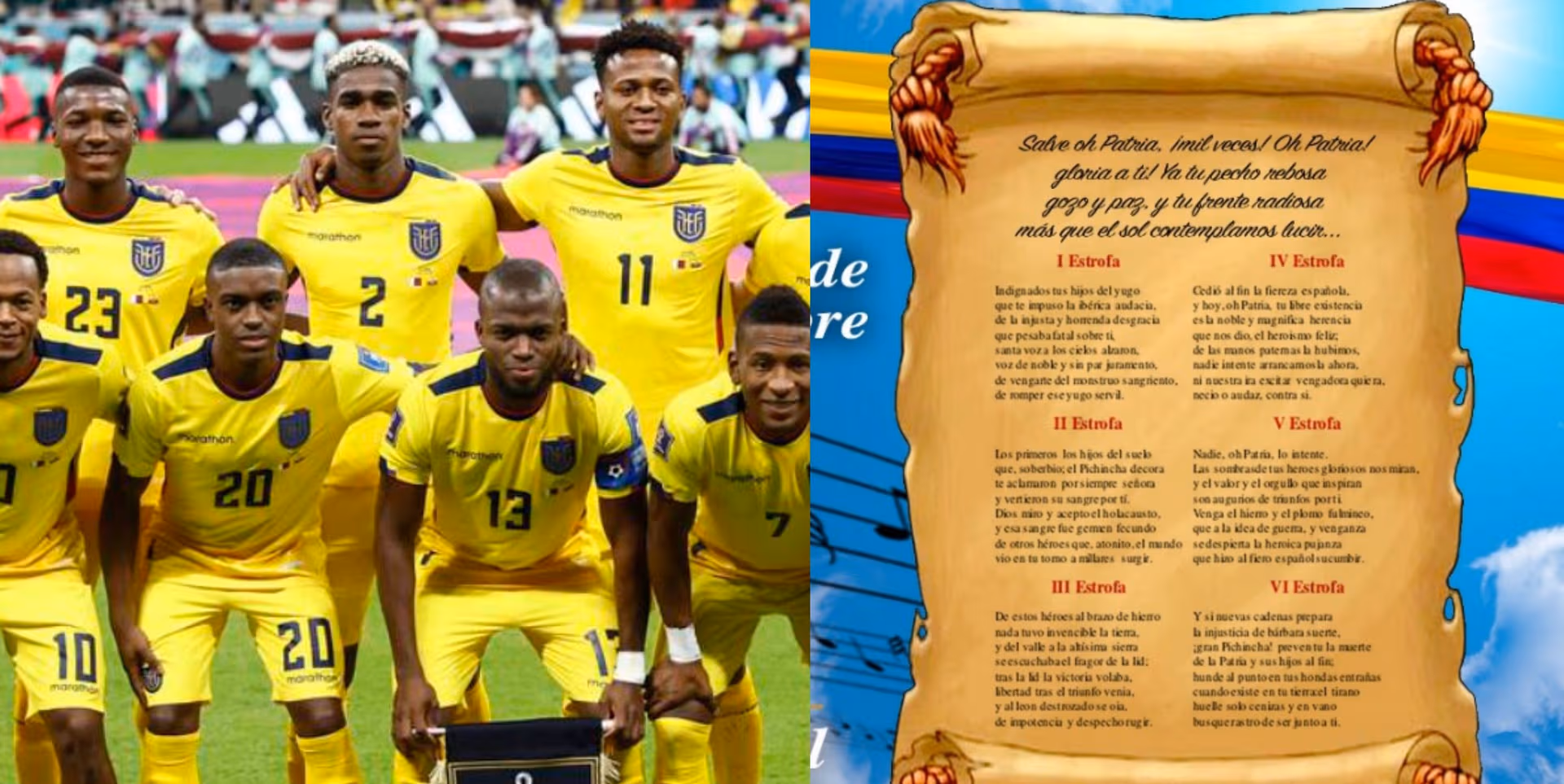 El jugador de la Selección Ecuatoriana confesó que no se sabían el himno