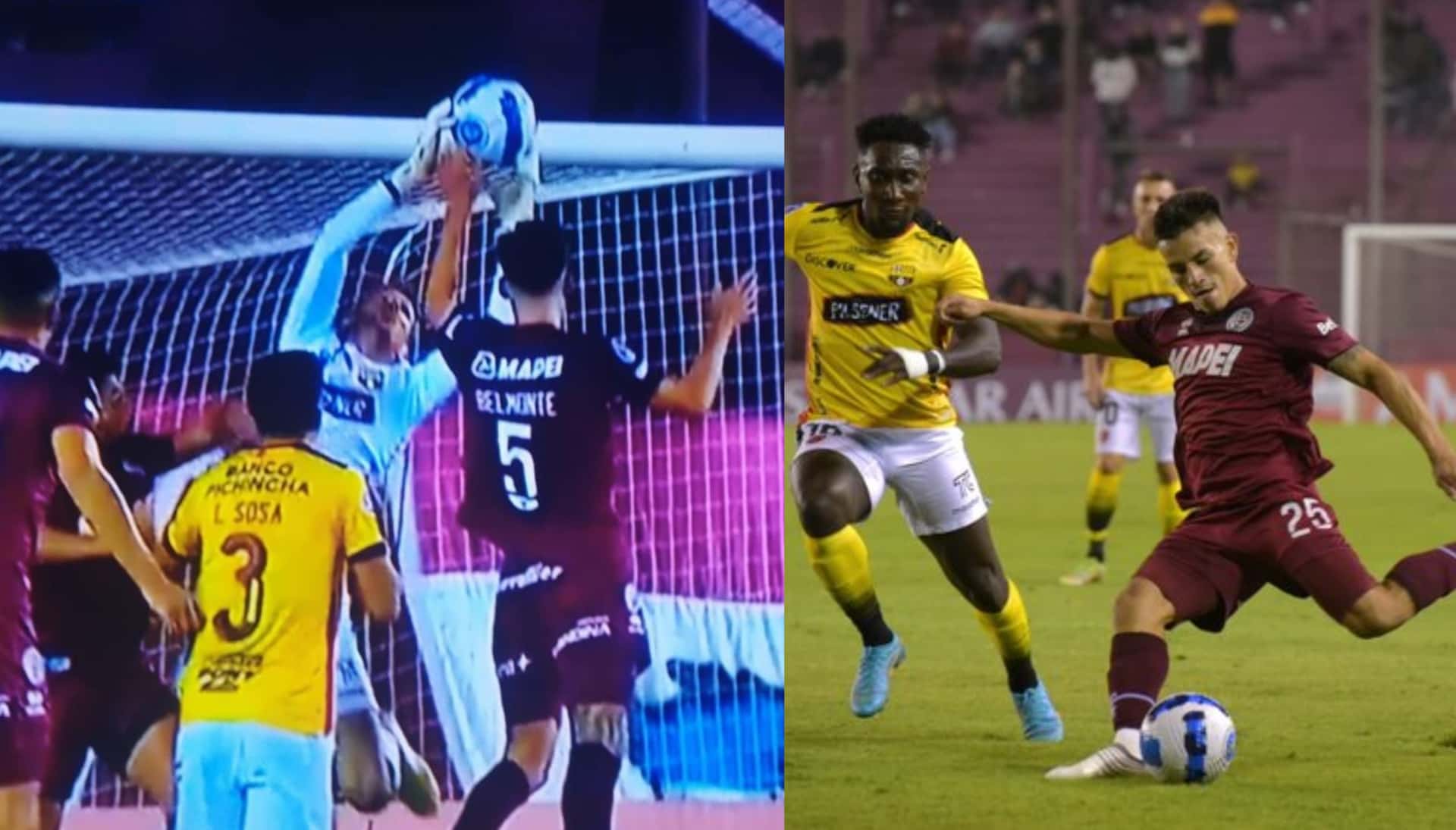 El jugador de Lanús perjudicó a Barcelona SC, pero el karma le llegó de inmediato