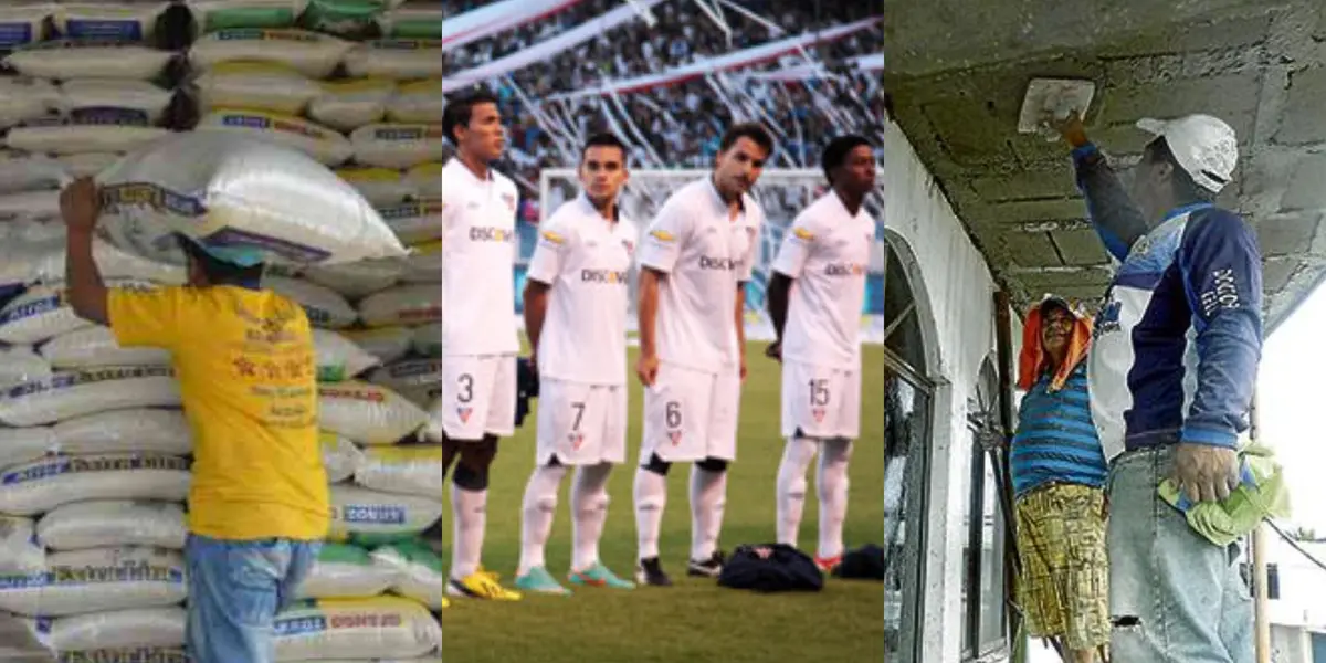 El jugador que estuvo por Liga de Quito, se quedó sin sus ingresos económicos por negocios que no le resultaron. Ahora tiene un nuevo trabajo en la construcción